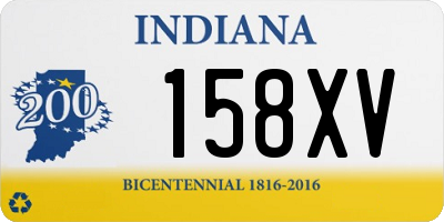 IN license plate 158XV