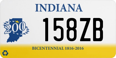 IN license plate 158ZB