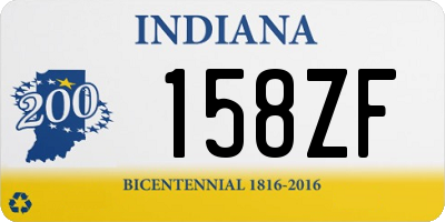 IN license plate 158ZF