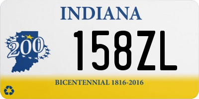 IN license plate 158ZL