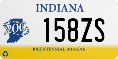 IN license plate 158ZS