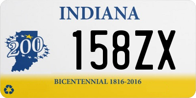 IN license plate 158ZX