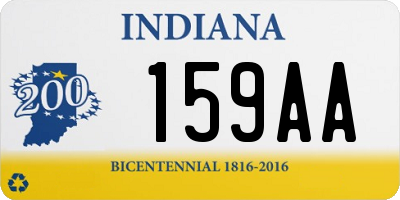 IN license plate 159AA