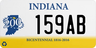 IN license plate 159AB