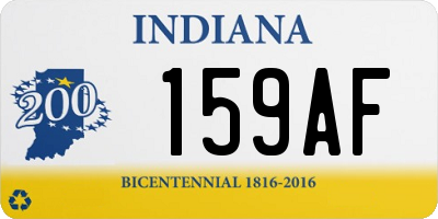 IN license plate 159AF