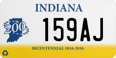 IN license plate 159AJ