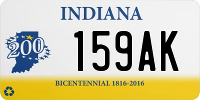 IN license plate 159AK