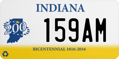 IN license plate 159AM