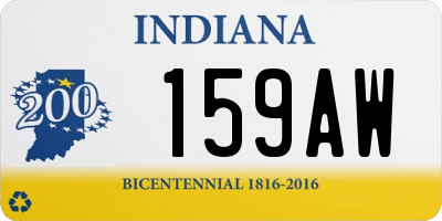 IN license plate 159AW