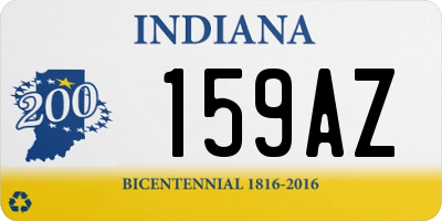 IN license plate 159AZ