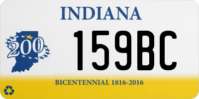 IN license plate 159BC