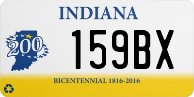 IN license plate 159BX