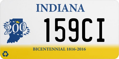 IN license plate 159CI