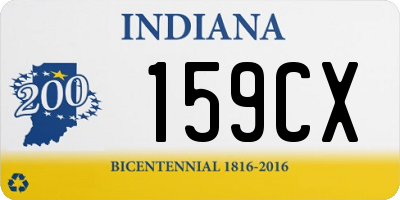 IN license plate 159CX