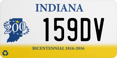 IN license plate 159DV