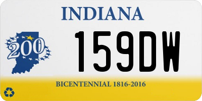 IN license plate 159DW