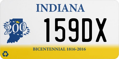 IN license plate 159DX