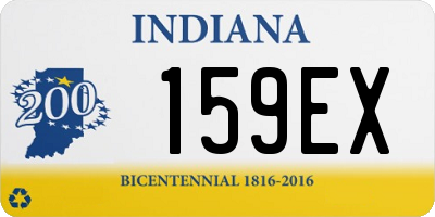 IN license plate 159EX