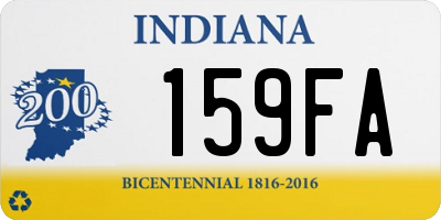 IN license plate 159FA