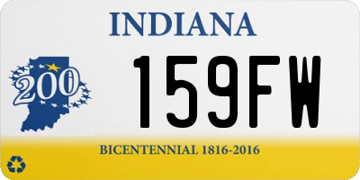 IN license plate 159FW