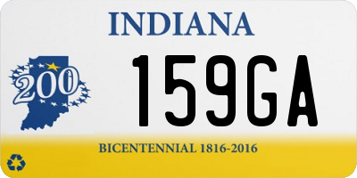 IN license plate 159GA