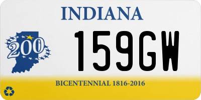 IN license plate 159GW