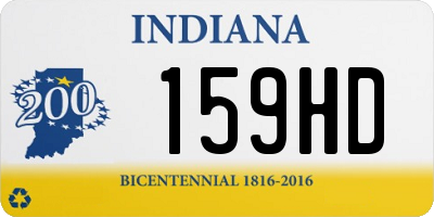 IN license plate 159HD