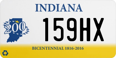 IN license plate 159HX