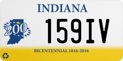 IN license plate 159IV