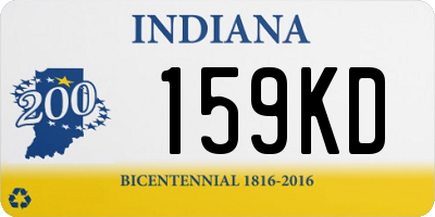 IN license plate 159KD
