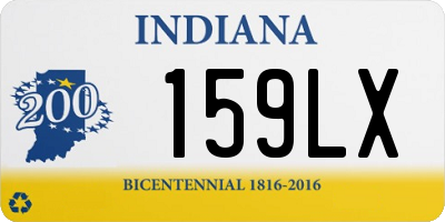 IN license plate 159LX