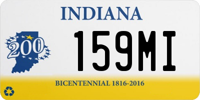 IN license plate 159MI