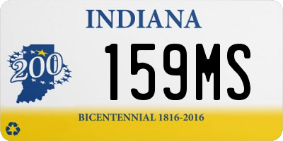 IN license plate 159MS