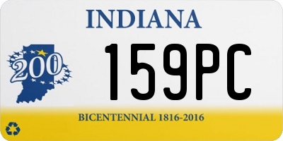 IN license plate 159PC