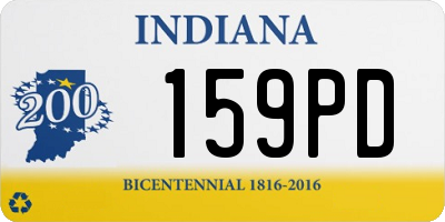 IN license plate 159PD