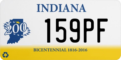 IN license plate 159PF