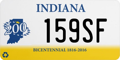 IN license plate 159SF