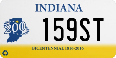 IN license plate 159ST