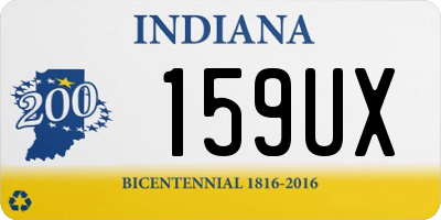 IN license plate 159UX