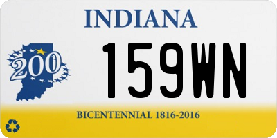 IN license plate 159WN