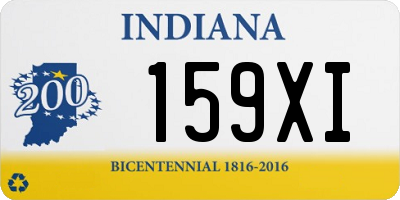 IN license plate 159XI