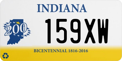 IN license plate 159XW