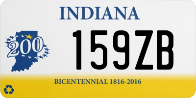 IN license plate 159ZB