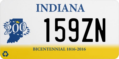 IN license plate 159ZN