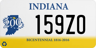 IN license plate 159ZO