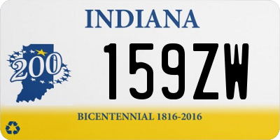 IN license plate 159ZW