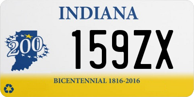 IN license plate 159ZX