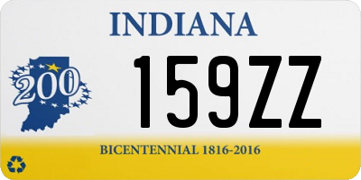 IN license plate 159ZZ