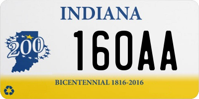 IN license plate 160AA