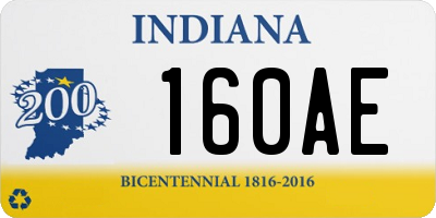 IN license plate 160AE